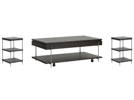 Magnussen - Spencer Dark Briarsmoke Lift Top Storage Cocktail Table With 2 Accent Table - T5897-50KIT2 view 1