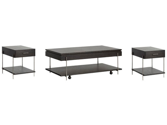 Magnussen - Spencer Dark Briarsmoke Lift Top Storage Cocktail Table With 2 End Table - T5897-50KIT5 view 1