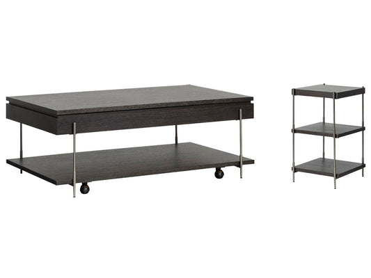 Magnussen - Spencer Dark Briarsmoke Lift Top Storage Cocktail Table With Accent Table - T5897-50KIT1 view 1
