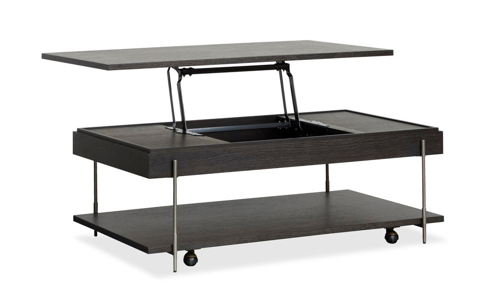 Magnussen - Spencer Dark Briarsmoke Lift Top Storage Cocktail Table With Casters - T5897-50 view 6