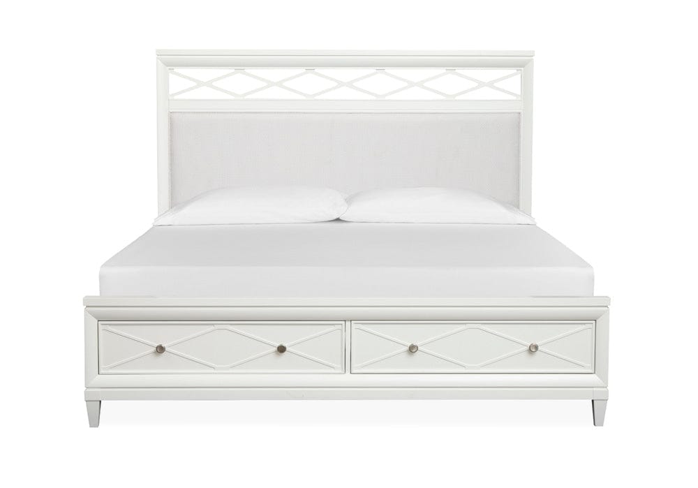Magnussen - Springhouse Whisper White California King Upholstered Panel Storage Bed - B5993-75A view 3