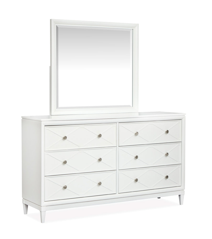 Magnussen - Springhouse Whisper White Double Drawer Dresser With Landscape Mirror - B5993-2240 view 1