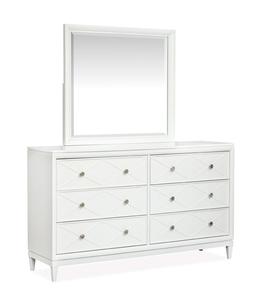 Magnussen - Springhouse Whisper White Double Drawer Dresser With Landscape Mirror - B5993-2240 view 1