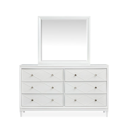 Magnussen - Springhouse Whisper White Double Drawer Dresser With Landscape Mirror - B5993-2240 view 2