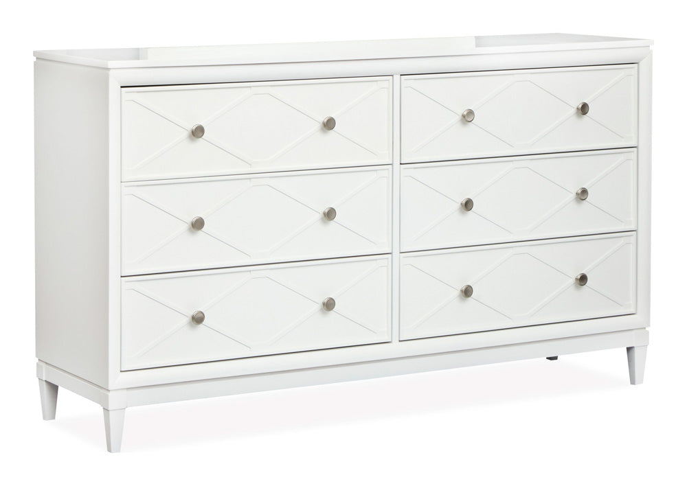 Magnussen - Springhouse Whisper White Double Drawer Dresser With Landscape Mirror - B5993-2240 view 4