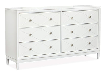 Magnussen - Springhouse Whisper White Double Drawer Dresser With Landscape Mirror - B5993-2240 view 4
