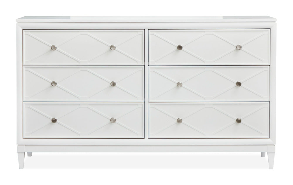 Magnussen - Springhouse Whisper White Double Drawer Dresser With Landscape Mirror - B5993-2240 view 5