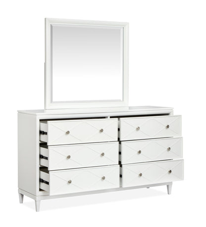 Magnussen - Springhouse Whisper White Double Drawer Dresser With Landscape Mirror - B5993-2240 view 8