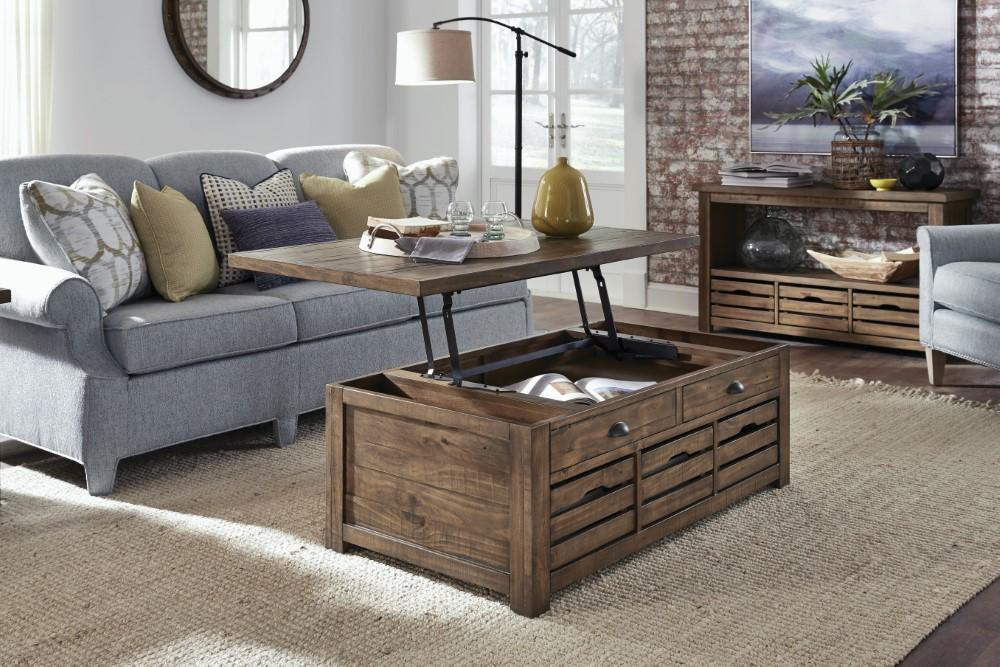 Magnussen - Stratton Lift Top Storage Cocktail Table ( Casters) - T4481-50 veiw 6