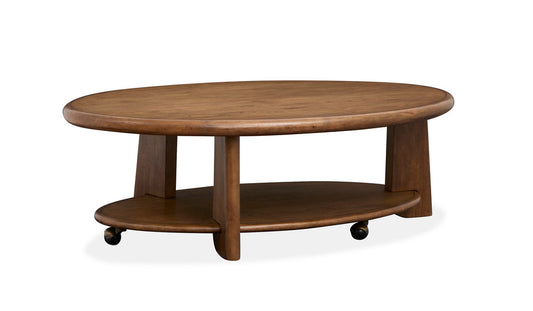 Magnussen - Tanner Tawny Brown Oval Cocktail Table With 2 End Table - T6354-47KIT2 view 2