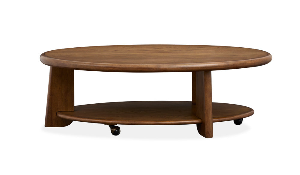 Magnussen - Tanner Tawny Brown Oval Cocktail Table With Casters - T6354-47 view 4