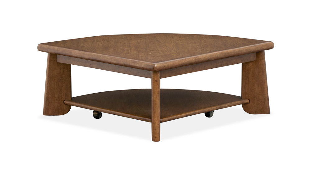Magnussen - Tanner Tawny Brown Pie Shaped Lift Top Cocktail Table With Casters - T6354-65 view 3