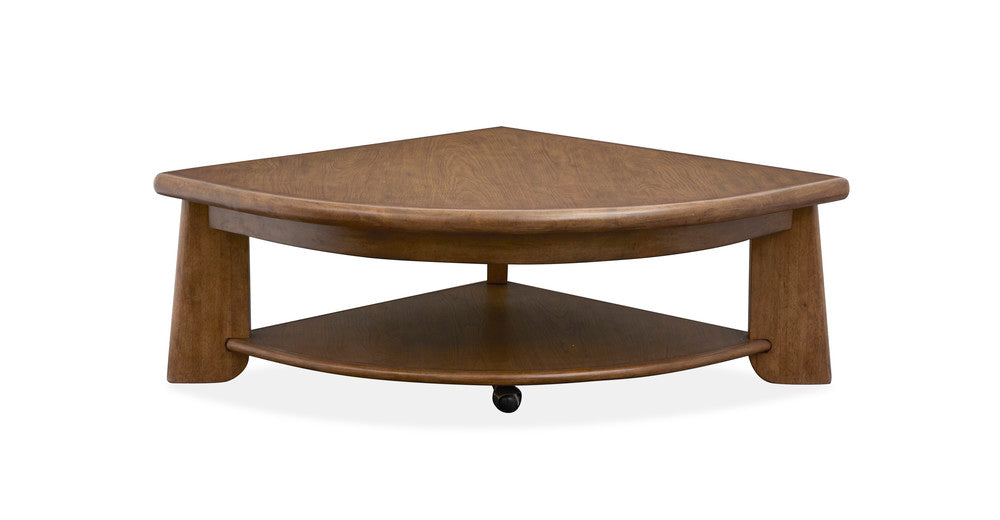 Magnussen - Tanner Tawny Brown Pie Shaped Lift Top Cocktail Table With Casters - T6354-65 view 4
