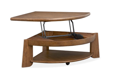 Magnussen - Tanner Tawny Brown Pie Shaped Lift Top Cocktail Table With Casters - T6354-65 view 7