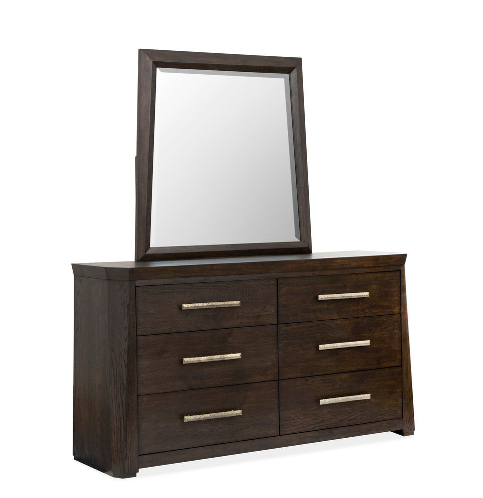 Magnussen - Tauren Coffee Bean Cal.King Panel Storage Bed And Double Drawer Dresser With Shaped Mirror - B6434-74A-KIT3 view 4