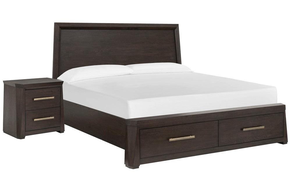 Magnussen - Tauren Coffee Bean Cal.King Panel Storage Bed With Nightstand - B6434-74A-KIT1 view 1