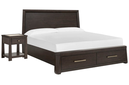 Magnussen - Tauren Coffee Bean Cal.King Panel Storage Bed With Open Nightstand - B6434-74A-KIT6 view 1