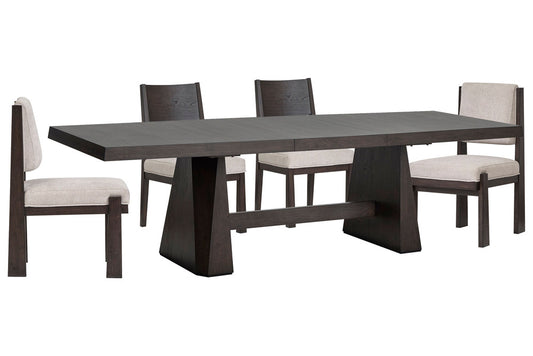Magnussen - Tauren Coffee Bean Extendable Double Pedestal Dining Table With 2 Side Chairs And 2 Upholstered Side Chairs - D6434-32-KIT19 view 1