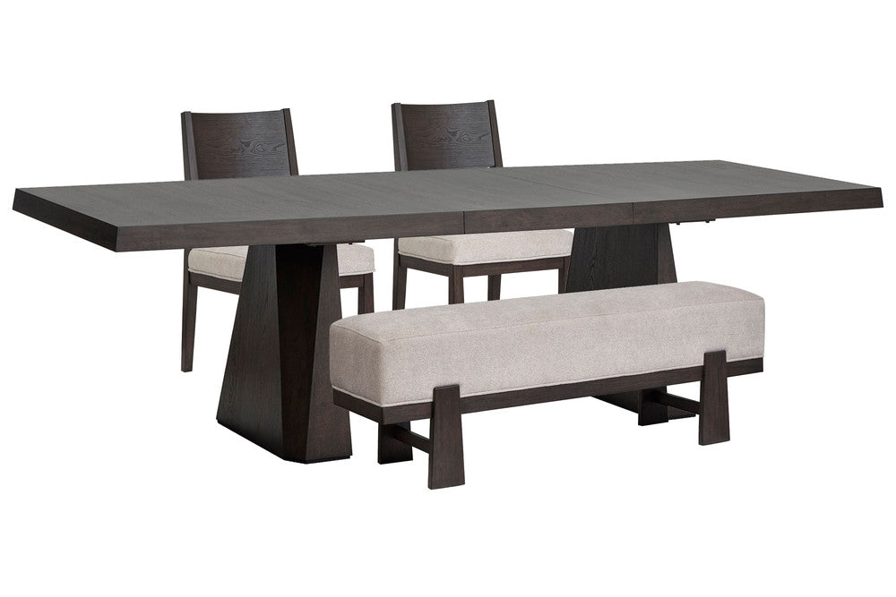 Magnussen - Tauren Coffee Bean Extendable Double Pedestal Dining Table With 2 Side Chairs And Bench - D6434-32-KIT28 view 1