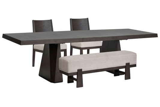 Magnussen - Tauren Coffee Bean Extendable Double Pedestal Dining Table With 2 Side Chairs And Bench - D6434-32-KIT28 view 1