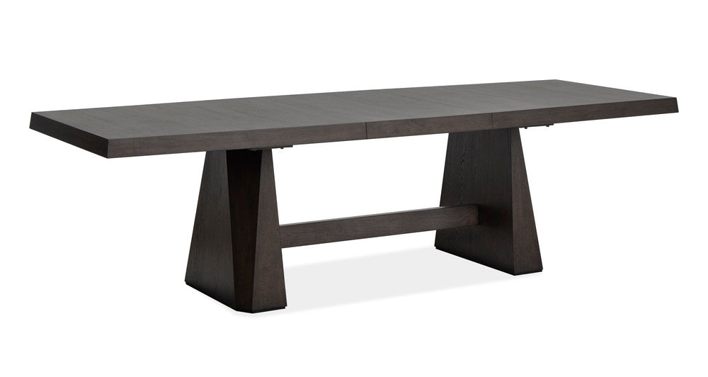 Magnussen - Tauren Coffee Bean Extendable Double Pedestal Dining Table With 2 Upholstered Side Chairs And Bench - D6434-32-KIT34 view 2