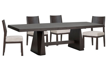 Magnussen - Tauren Coffee Bean Extendable Double Pedestal Dining Table With 4 Side Chairs - D6434-32-KIT1 view 1