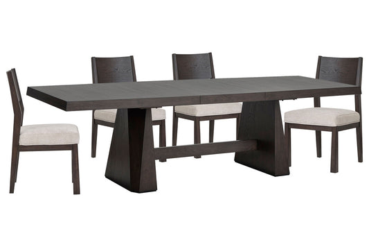 Magnussen - Tauren Coffee Bean Extendable Double Pedestal Dining Table With 4 Side Chairs - D6434-32-KIT1 view 1