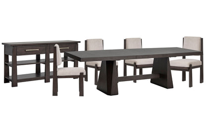 Magnussen - Tauren Coffee Bean Extendable Double Pedestal Dining Table With 4 Upholstered Side Chairs And Sideboard - D6434-32-KIT11 view 1