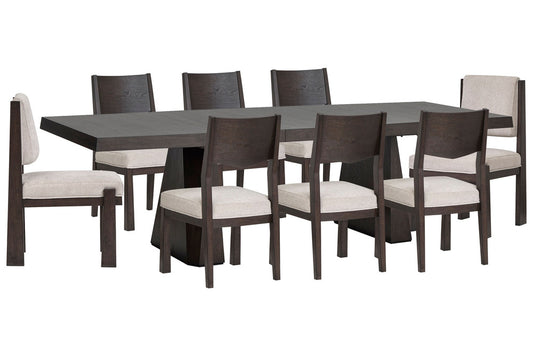 Magnussen - Tauren Coffee Bean Extendable Double Pedestal Dining Table With 6 Side Chairs And 2 Upholstered Side Chairs - D6434-32-KIT25 view 1