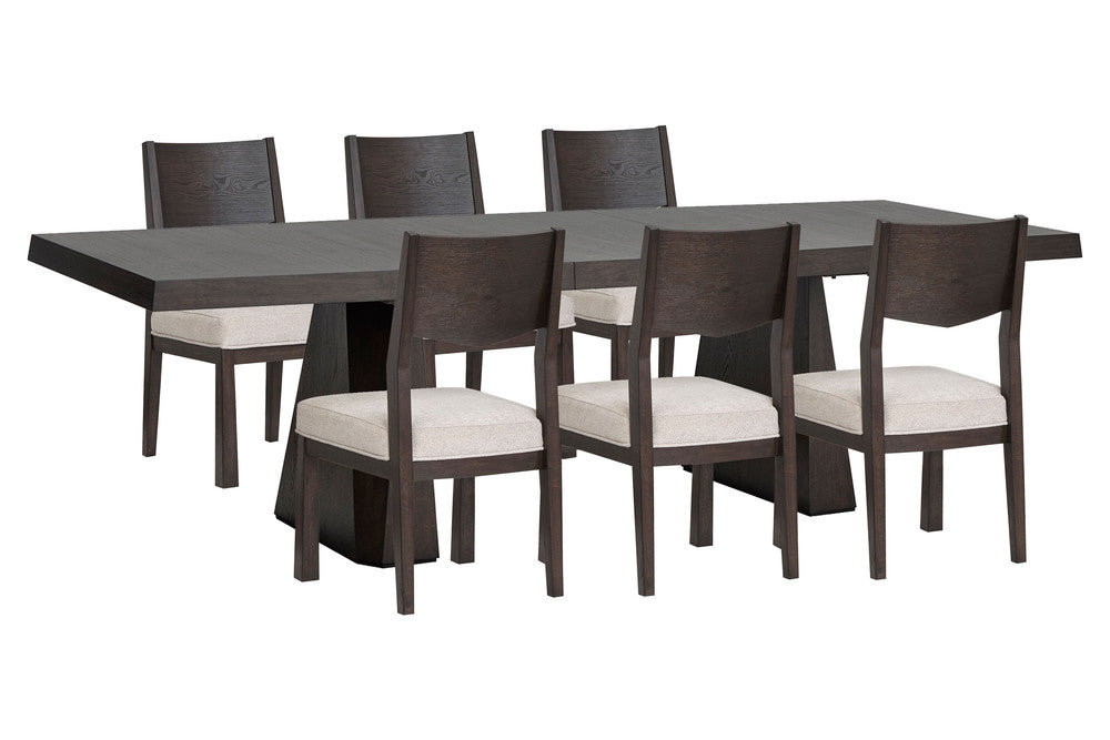 Magnussen - Tauren Coffee Bean Extendable Double Pedestal Dining Table With 6 Side Chairs - D6434-32-KIT4 view 1