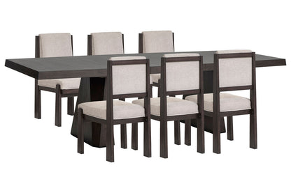 Magnussen - Tauren Coffee Bean Extendable Double Pedestal Dining Table With 6 Upholstered Side Chairs - D6434-32-KIT13 view 1