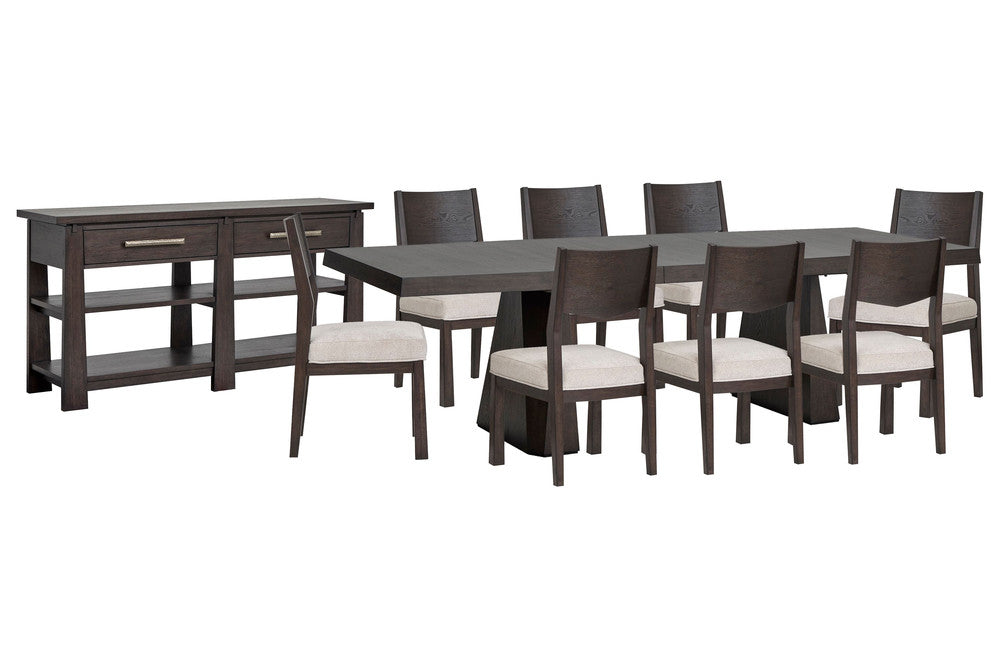 Magnussen - Tauren Coffee Bean Extendable Double Pedestal Dining Table With 8 Side Chairs And Sideboard - D6434-32-KIT8 view 1
