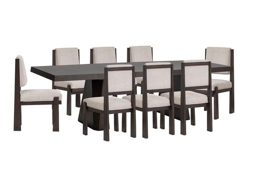 Magnussen - Tauren Coffee Bean Extendable Double Pedestal Dining Table With 8 Upholstered Side Chairs - D6434-32-KIT16 view 1