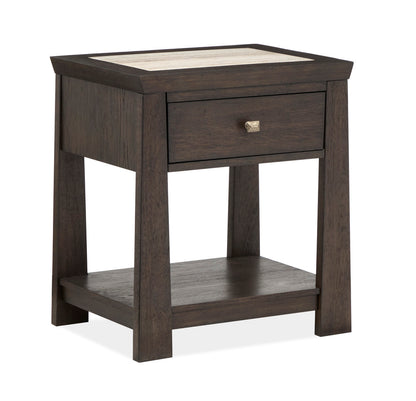 Magnussen - Tauren Coffee Bean King Panel Storage Bed 2 Open Nightstands And Double Drawer Dresser With Shaped Mirror - B6434-64A-KIT8 view 4