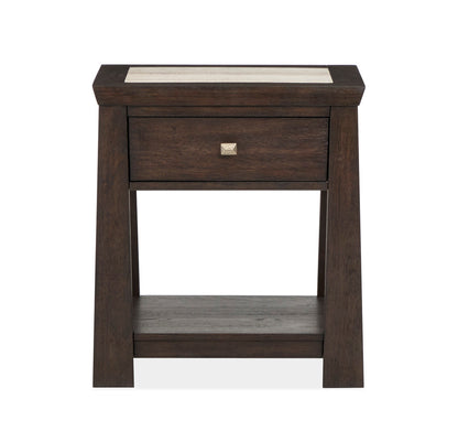 Magnussen - Tauren Coffee Bean King Panel Storage Bed 2 Open Nightstands And Double Drawer Dresser With Shaped Mirror - B6434-64A-KIT8 view 5