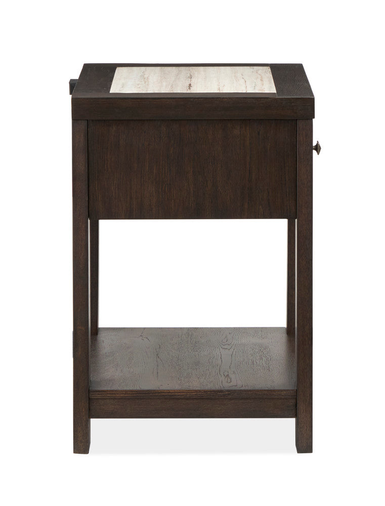 Magnussen - Tauren Coffee Bean King Panel Storage Bed 2 Open Nightstands And Double Drawer Dresser With Shaped Mirror - B6434-64A-KIT8 view 6