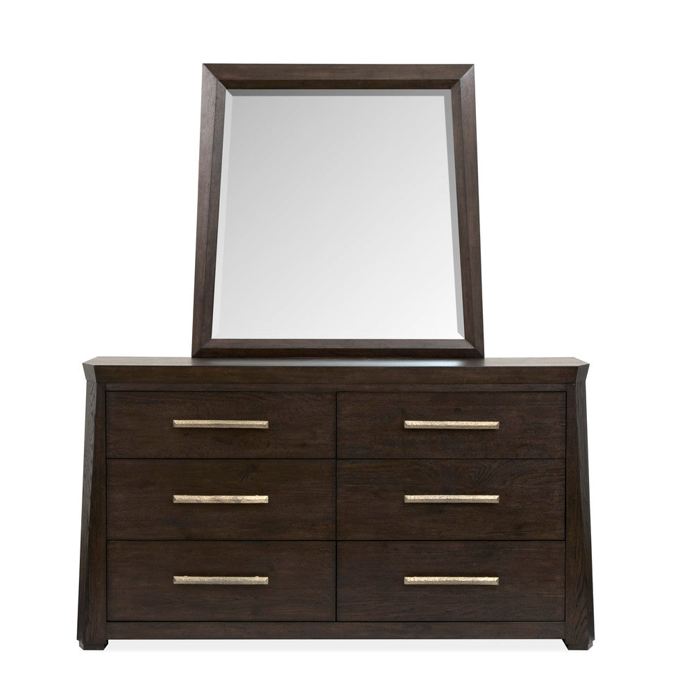 Magnussen - Tauren Coffee Bean King Panel Storage Bed And Double Drawer Dresser With Shaped Mirror - B6434-64A-KIT3 view 5
