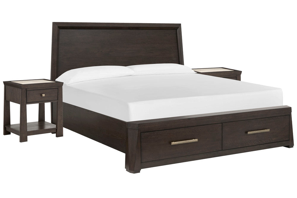 Magnussen - Tauren Coffee Bean King Panel Storage Bed With 2 Open Nightstands - B6434-64A-KIT7 view 1