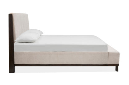 Magnussen - Tauren Coffee Bean King Upholstered Panel Bed And Double Drawer Dresser With Shaped Mirror - B6434-65-KIT3 view 4