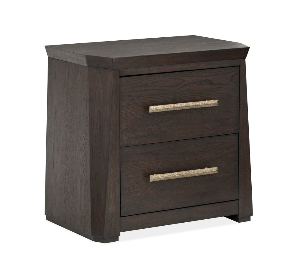 Magnussen - Tauren Coffee Bean King Upholstered Panel Bed With Nightstand - B6434-65-KIT1 view 5