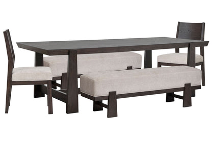 Magnussen - Tauren Coffee Bean Trestle Dining Table With 2 Benches And 2 Side Chairs - D6434-21-KIT46 view 1