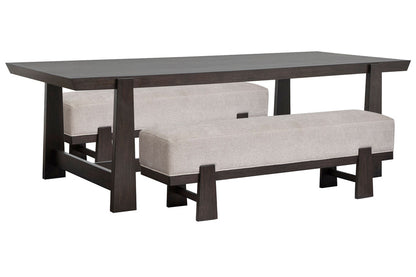 Magnussen - Tauren Coffee Bean Trestle Dining Table With 2 Benches - D6434-21-KIT43 view 1