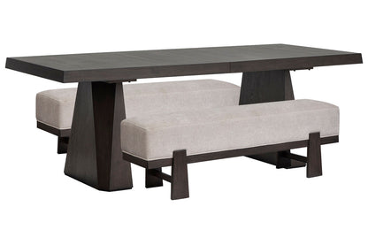 Magnussen - Tauren Coffee Bean Trestle Dining Table With 2 Benches - D6434-32-KIT43 view 1