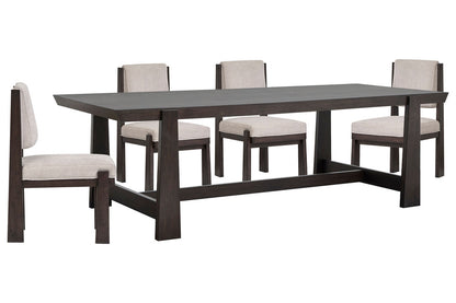 Magnussen - Tauren Coffee Bean Trestle Dining Table With 4 Upholstered Side Chairs - D6434-21-KIT10 view 1