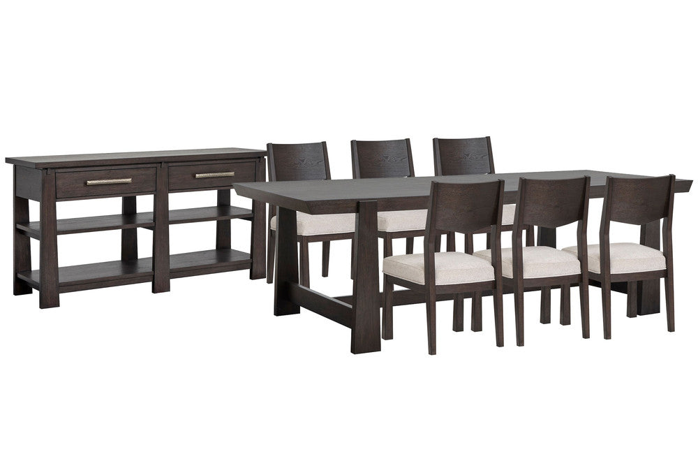 Magnussen - Tauren Coffee Bean Trestle Dining Table With 6 Side Chairs And Sideboard - D6434-21-KIT5 view 1