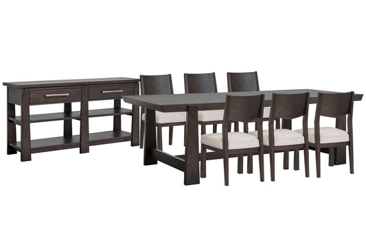 Magnussen - Tauren Coffee Bean Trestle Dining Table With 6 Side Chairs And Sideboard - D6434-21-KIT5 view 1