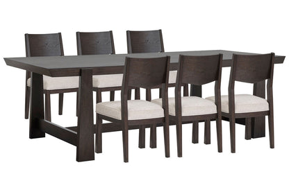 Magnussen - Tauren Coffee Bean Trestle Dining Table With 6 Side Chairs - D6434-21-KIT4 view 1