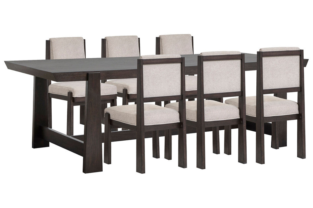 Magnussen - Tauren Coffee Bean Trestle Dining Table With 6 Upholstered Side Chairs - D6434-21-KIT13 view 1