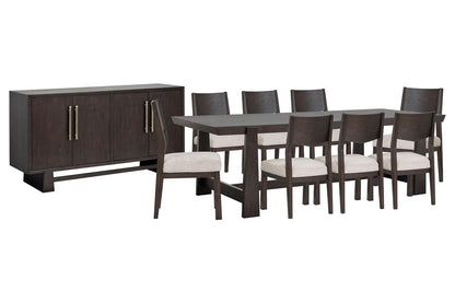 Magnussen - Tauren Coffee Bean Trestle Dining Table With 8 Side Chairs And Buffet - D6434-21-KIT9 view 1