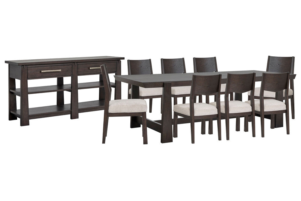 Magnussen - Tauren Coffee Bean Trestle Dining Table With 8 Side Chairs And Sideboard - D6434-21-KIT8 view 1